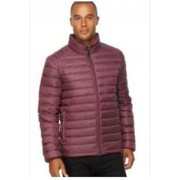 Heat Keep Puffer Size L 90% Down 10% Feathers Burgundy - Picture 9 of 13